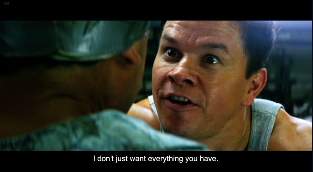 Scene from Pain & Gain where Mark Wahlberg says the quote in the previous paragraph.